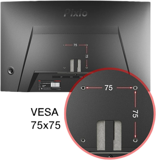 Alt view image 8 of 9 - Pixio PXC273 27" Full HD 1920 x 1080 144Hz 3ms DisplayPort DVI HDMI AMD FreeSync Technology LED Backlit Premier eSports Curved Gaming Monitor