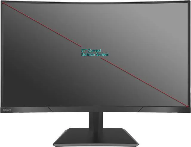 Alt view image 9 of 9 - Pixio PXC273 27" Full HD 1920 x 1080 144Hz 3ms DisplayPort DVI HDMI AMD FreeSync Technology LED Backlit Premier eSports Curved Gaming Monitor