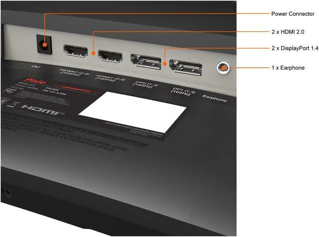 Alt view image 12 of 12 - Pixio PXC325 32" (31.5" Viewable) FHD 1920 x 1080 DCI P3 97%, 165Hz 1ms FreeSync Premium and G-Sync Compatible HDR, 1500R Curved Gaming Monitor