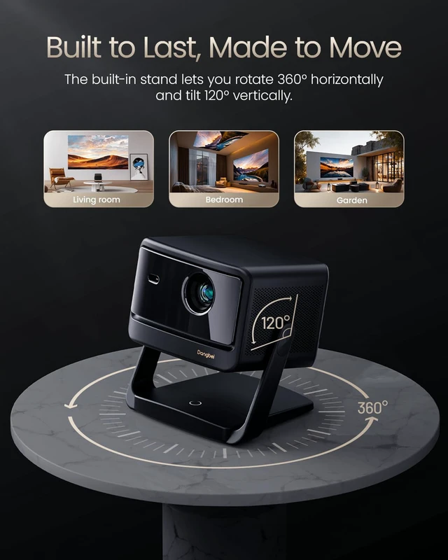 Alt view image 4 of 7 - Dangbei DBOX02 Pro 4K Laser Projector, 2000 ISO Lumens, Google TV & Netflix, HDR10+, Dolby Audio, 3D Ready, Auto Keystone/Focus, 300" Screen, Wi-Fi & Bluetooth Home Theater Projector for Bedroom
