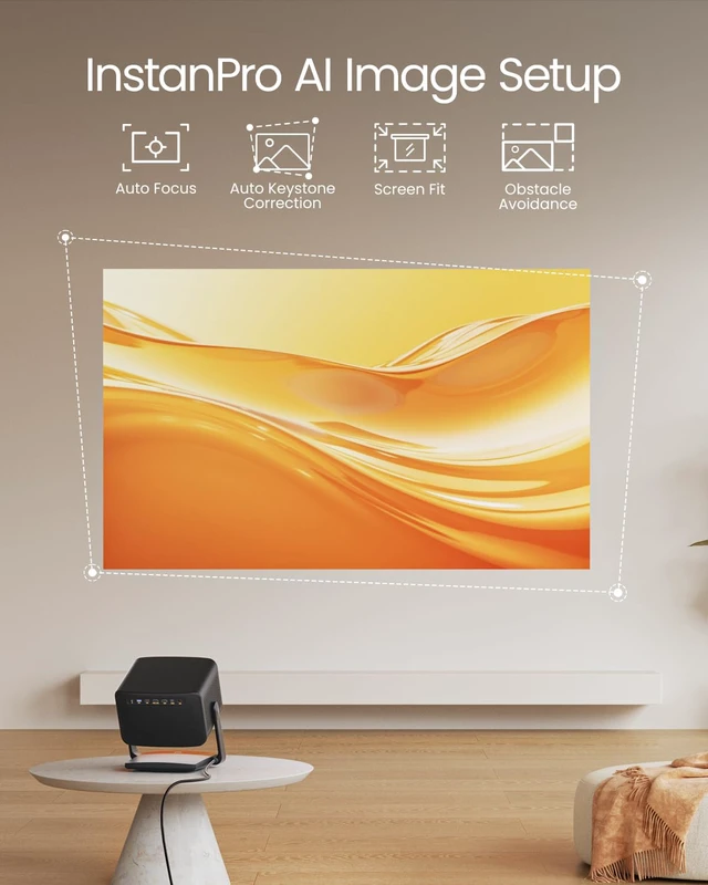 Alt view image 6 of 7 - Dangbei DBOX02 Pro 4K Laser Projector, 2000 ISO Lumens, Google TV & Netflix, HDR10+, Dolby Audio, 3D Ready, Auto Keystone/Focus, 300" Screen, Wi-Fi & Bluetooth Home Theater Projector for Bedroom