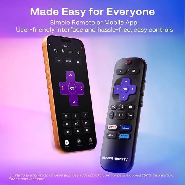 Alt view image 9 of 10 - Aurzen Roku TV USB-C Powered Smart Portable Projector with Wifi and Bluetooth, D1R air Roku TV Built-in, Native 1080P, DoIby Audio, Mini Projector for Home/Outdoor Movies, White