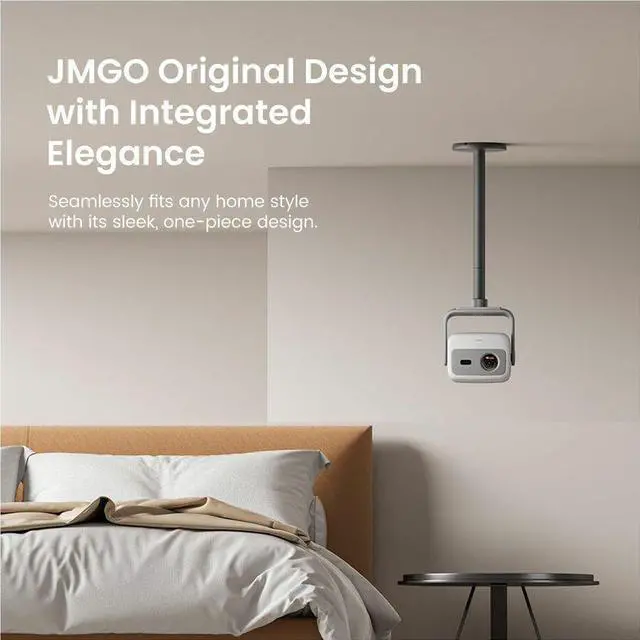 Alt view image 2 of 5 - JMGO Adjustable Projector Ceiling Mount - T-shaped 360 Rotation and long-lasting durability-integrated cable management-Compatible with N1S Ultimate & N1S infinity - Black 61010054