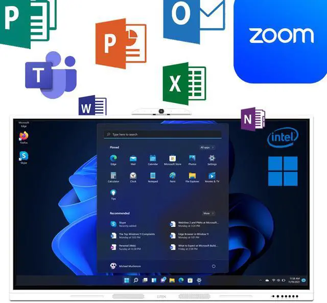 Main image of GTek 75" Smart Board, 4K UHD Interactive Whiteboard, Touch Screen Digital Electronic Whiteboard with Android 13 (16+256GB) OS for Classroom, Office, Business and Home (75B1TWAR16256)