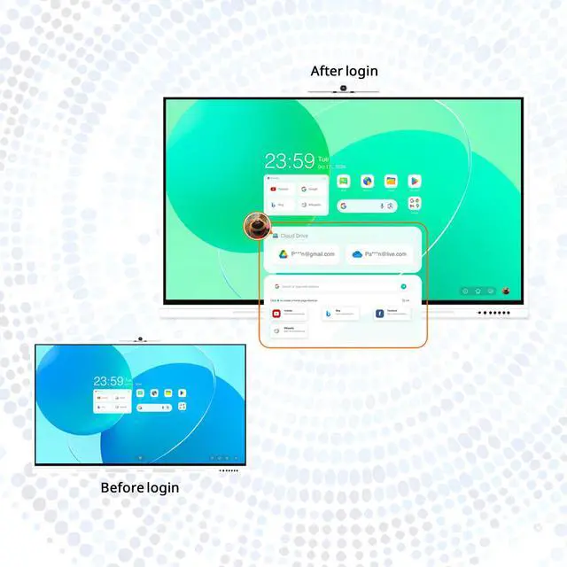 Alt view image 9 of 11 - GTek 75" Smart Board, 4K UHD Interactive Whiteboard, Touch Screen Digital Electronic Whiteboard with Android 13 (16+256GB) OS for Classroom, Office, Business and Home (75B1TWAR16256)