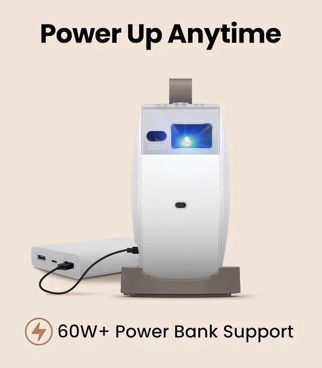 Alt view image 7 of 7 - BenQ GV32 1080p Ceiling Projector, 500 ANSI Lumens LED, Google TV with Licensed Netflix, HDR10 with 95% Rec.709, USB-C Power Bank Support, WiFi & Bluetooth, Deep Woofer Speaker