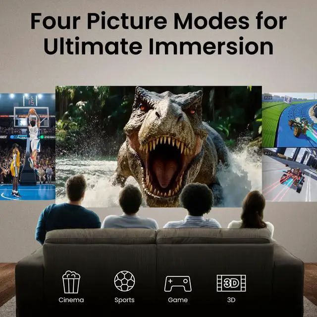 Alt view image 3 of 7 - BenQ TH575i 1080p Home Projector, 3800 ANSI Lumens High Brightness, Included Licensed Google TV Dongle, 16.7ms Low Input Lag for Gaming, Auto Vertical Keystone, 1.1x Optical Zoom