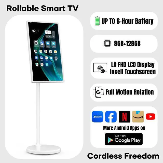 Alt view image 2 of 8 - Cozyla 32" Tablet TV - 1080P Full HD - White   CD-7V542F-White-US