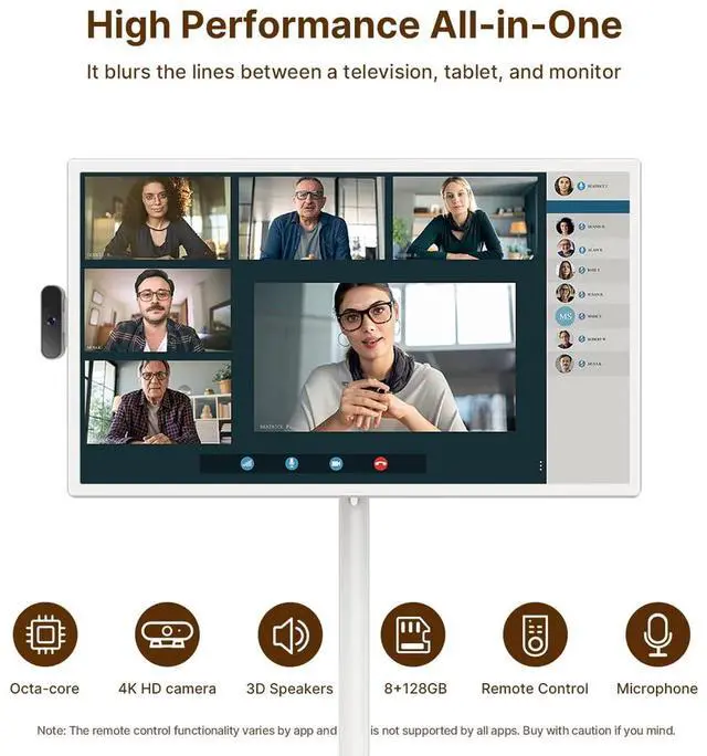 Alt view image 6 of 8 - Cozyla 32" Tablet TV - 1080P Full HD - White   CD-7V542F-White-US