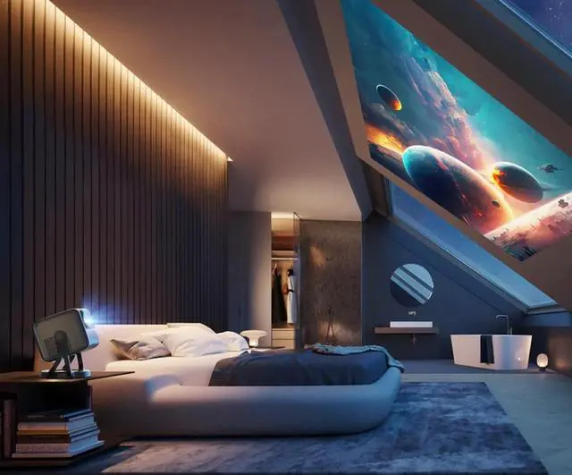 Alt view image 7 of 8 - Ultimea Nova C40 Full HD Bluetooth Portable Projector (U0322)