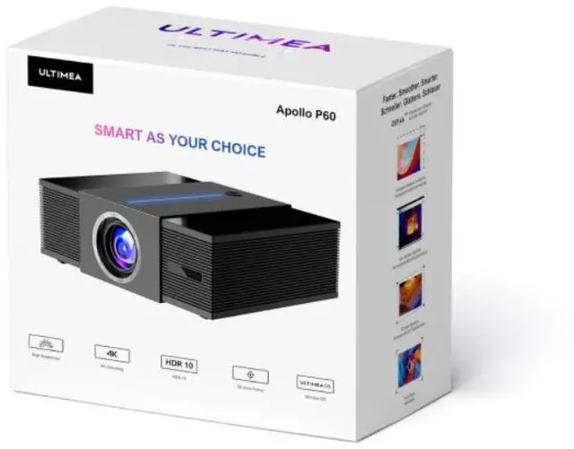 Alt view image 8 of 8 - ULTIMEA Apollo P60 Native 1080P Bluetooth Home Theater Projectors (U0342)