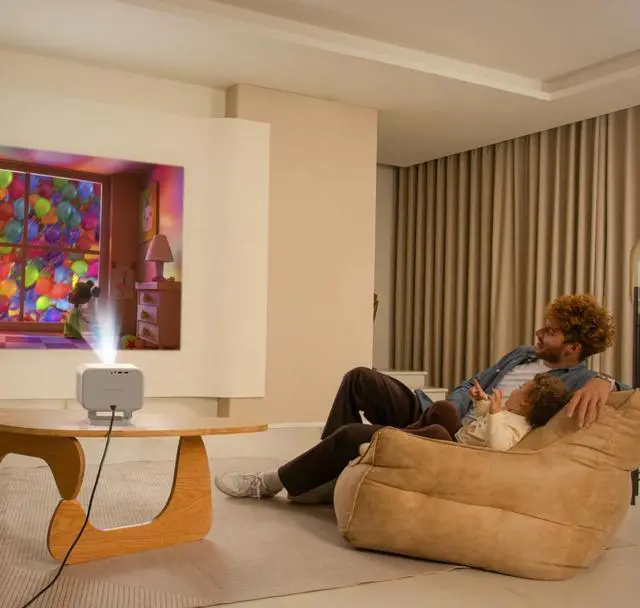 Alt view image 7 of 7 - Yaber L2 Plus Home Cinema Projector with Built-in Dual 8W JBL Stereo Speakers