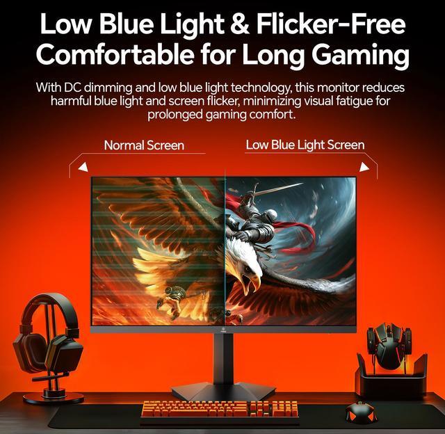 Alt view image 10 of 11 - ABS 27" 180Hz Fast IPS QHD (2560x1440) Gaming Monitor 1ms VESA DisplayHDR 400, FreeSync,DCI-P3 95% GQ271NE