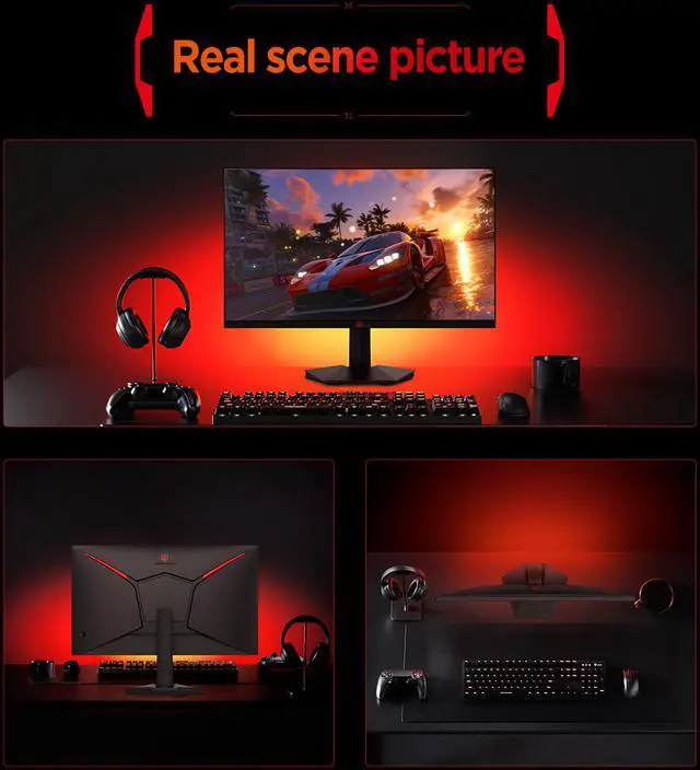 Alt view image 9 of 9 - ABS Gaming Monitor 23.8" 260Hz Fast IPS FHD (1920x1080) 1ms VESA DisplayHDR 400, FreeSync, DCI-P3 90%, GF241NE