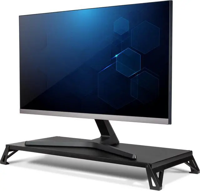 Alt view image 3 of 4 - Allsop Lo Riser Monitor Stand with Wide Platform and Dual Height Adjustments - Black