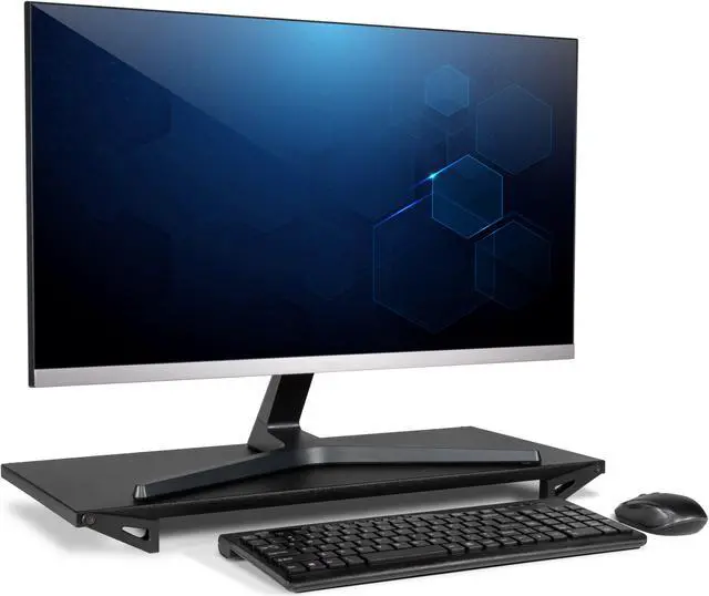 Alt view image 4 of 4 - Allsop Lo Riser Monitor Stand with Wide Platform and Dual Height Adjustments - Black