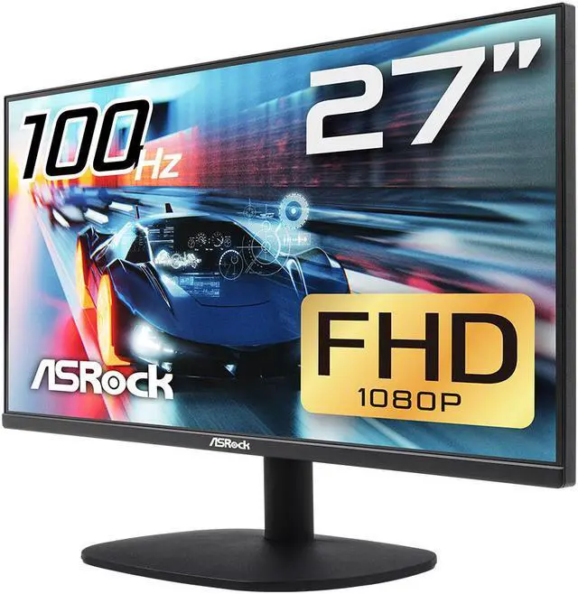 Alt view image 2 of 8 - ASRock 27" 100Hz (Max.) IPS Full HD FreeSync (AMD Adaptive Sync) 1920 x 1080 sRGB 99% Challenger CL27FF Monitor