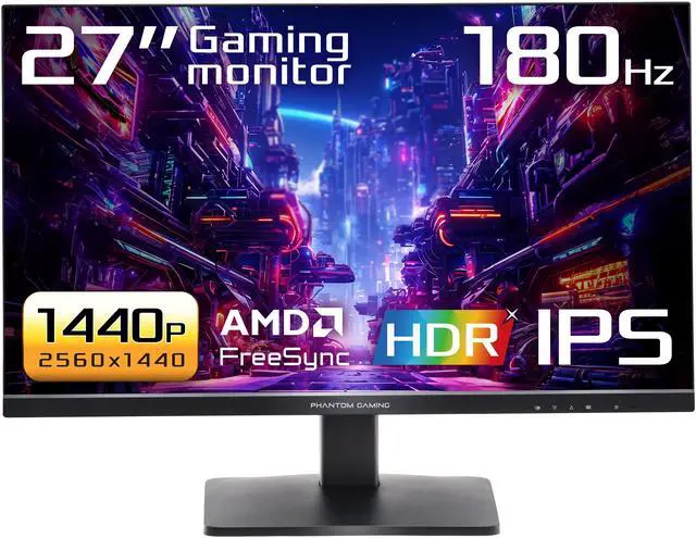 Main image of ASRock Phantom Gaming 27" 180 Hz IPS QHD Gaming Monitor FreeSync (AMD Adaptive Sync) 99% sRGB / 90% DCI-P3 PG27QFT1B