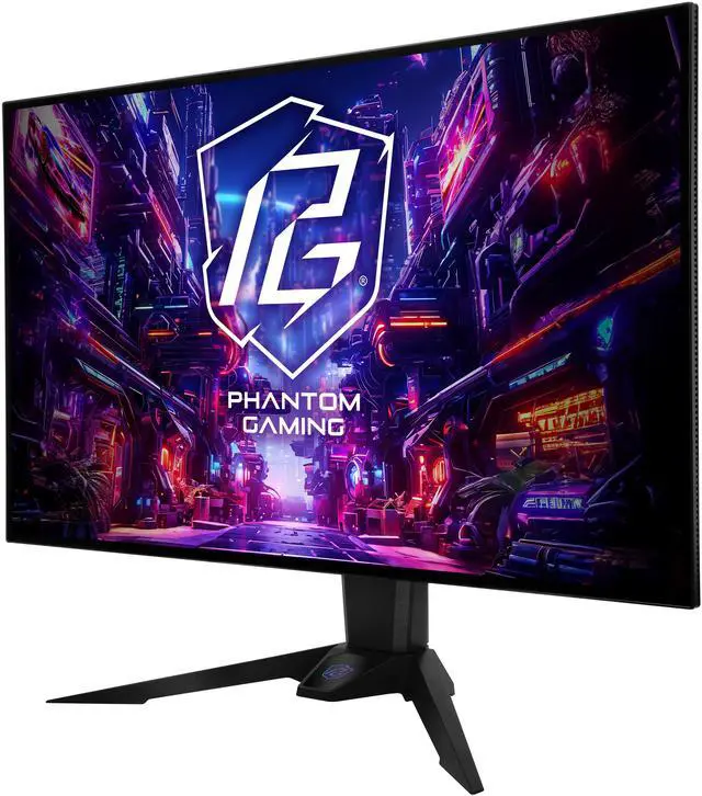Alt view image 3 of 7 - ASRock Phantom Gaming 31.5" 240Hz 4K/UHD (3840x2160) Flat WOLED Gaming Monitor, 0.03ms (GTG), 99% DCI-P3 / 132% sRGB Color Space, 2 x HDMI 2.1, 2 x DisplayPort 1.4, 3 x USB, PGO32UFS