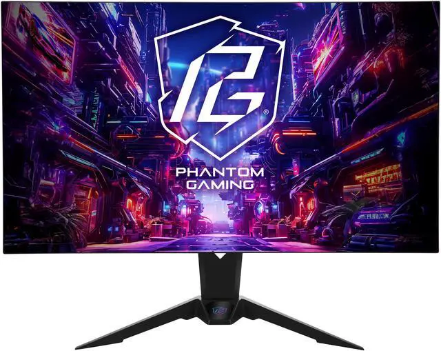 Alt view image 2 of 7 - ASRock Phantom Gaming 31.5" 240Hz 4K/UHD (3840x2160) Flat WOLED Gaming Monitor, 0.03ms (GTG), 99% DCI-P3 / 132% sRGB Color Space, 2 x HDMI 2.1, 2 x DisplayPort 1.4, 3 x USB, PGO32UFS