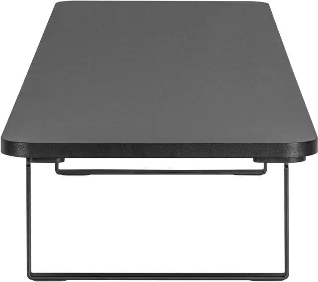 Alt view image 3 of 5 - Lorell Quick-Install Monitor Laptop Riser - Steel, Particleboard, Silicone - Black   99556