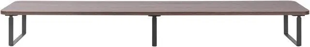 Alt view image 2 of 5 - Lorell Quick-Install Monitor Laptop Riser - Steel, Particleboard, Silicone - Teak   99557