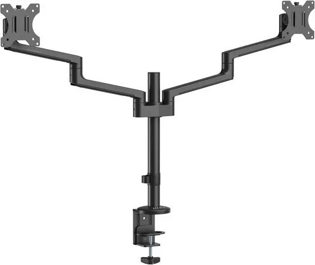 Main image of MSI PRO MT81D - Premium Aluminum Dual Monitor Stand Arms, Supports 17-32" & 17.6 lbs per Screen, VESA Compatible, Adjustable Desk Mount, Clamp & Grommet Base, Quick Release Plate - Black
