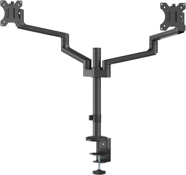 Alt view image 12 of 19 - MSI PRO MT81D - Premium Aluminum Dual Monitor Stand Arms, Supports 17-32" & 17.6 lbs per Screen, VESA Compatible, Adjustable Desk Mount, Clamp & Grommet Base, Quick Release Plate - Black