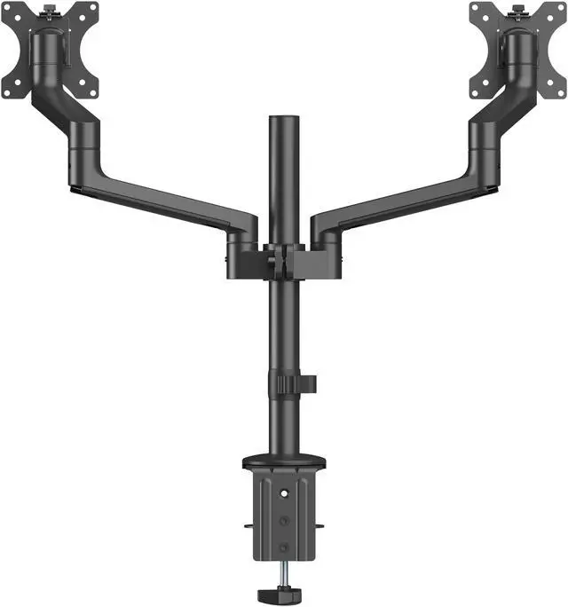 Alt view image 16 of 19 - MSI PRO MT81D - Premium Aluminum Dual Monitor Stand Arms, Supports 17-32" & 17.6 lbs per Screen, VESA Compatible, Adjustable Desk Mount, Clamp & Grommet Base, Quick Release Plate - Black