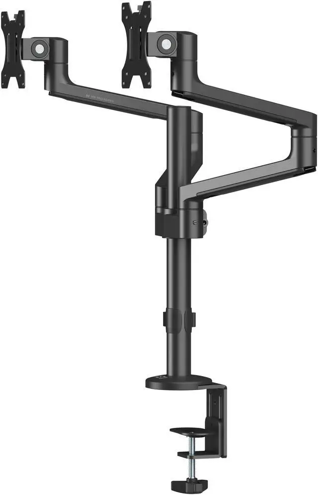 Alt view image 17 of 19 - MSI PRO MT81D - Premium Aluminum Dual Monitor Stand Arms, Supports 17-32" & 17.6 lbs per Screen, VESA Compatible, Adjustable Desk Mount, Clamp & Grommet Base, Quick Release Plate - Black