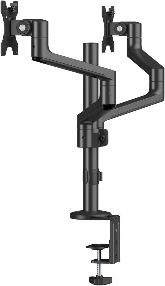 Alt view image 18 of 19 - MSI PRO MT81D - Premium Aluminum Dual Monitor Stand Arms, Supports 17-32" & 17.6 lbs per Screen, VESA Compatible, Adjustable Desk Mount, Clamp & Grommet Base, Quick Release Plate - Black