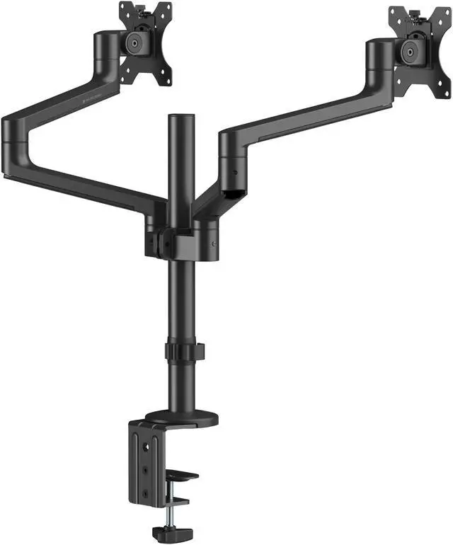 Alt view image 19 of 19 - MSI PRO MT81D - Premium Aluminum Dual Monitor Stand Arms, Supports 17-32" & 17.6 lbs per Screen, VESA Compatible, Adjustable Desk Mount, Clamp & Grommet Base, Quick Release Plate - Black