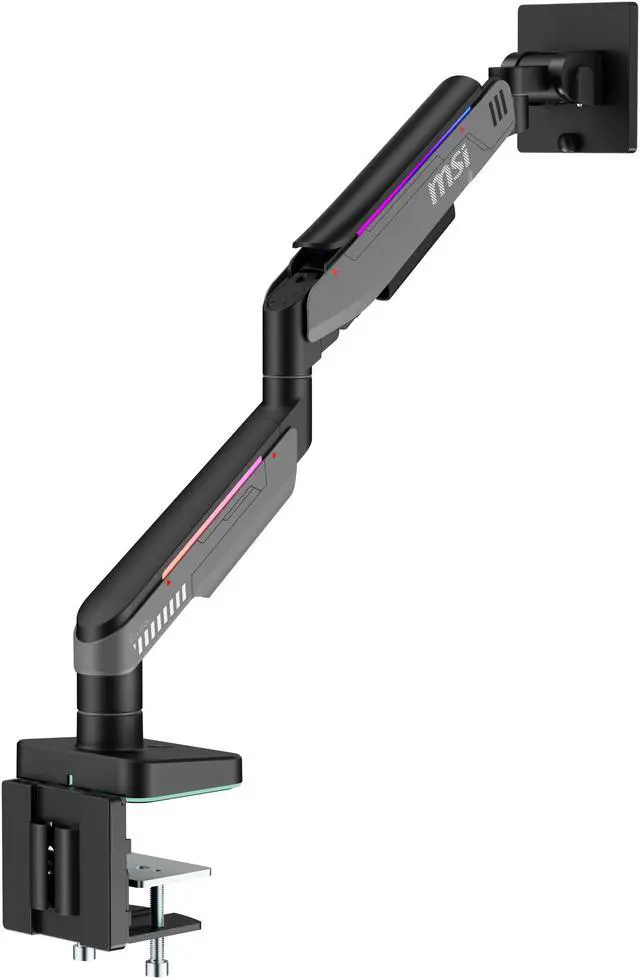 Alt view image 18 of 20 - MSI MPG MT201R - Premium RGB Single Monitor Stand Arm,  Supports 17-49" Screens and 44 lbs, VESA Compatible, Adjustable Heavy Duty Gas Spring Mount, Clamp & Grommet, Quick Release Plate - Gray