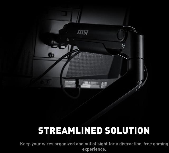 Alt view image 12 of 20 - MSI MAG MT201D - Premium Heavy Duty Dual Monitor Stand Arms, 17-45" Support, VESA Compatible, Adjustable Spring Assisted Mount, 44 lbs per Screen Capacity, Clamp & Grommet, Quick Release Plate - Black