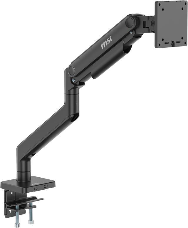 Alt view image 4 of 19 - MSI MAG MT201 - Premium Heavy Duty Single Monitor Stand Arm,  Supports 17-49" Screens and 44 lbs, VESA Compatible, Adjustable Spring Assisted Mount, Clamp & Grommet, Quick Release Plate - Black