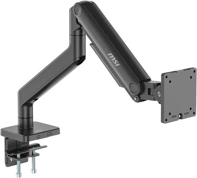 Alt view image 14 of 19 - MSI MAG MT201 - Premium Heavy Duty Single Monitor Stand Arm,  Supports 17-49" Screens and 44 lbs, VESA Compatible, Adjustable Spring Assisted Mount, Clamp & Grommet, Quick Release Plate - Black