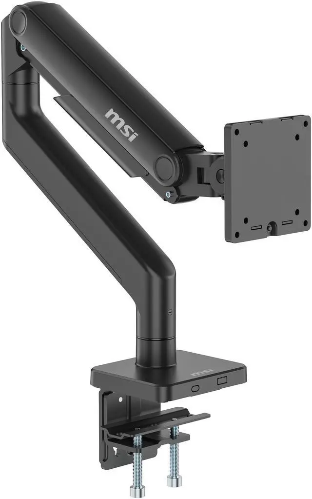 Alt view image 15 of 19 - MSI MAG MT201 - Premium Heavy Duty Single Monitor Stand Arm,  Supports 17-49" Screens and 44 lbs, VESA Compatible, Adjustable Spring Assisted Mount, Clamp & Grommet, Quick Release Plate - Black