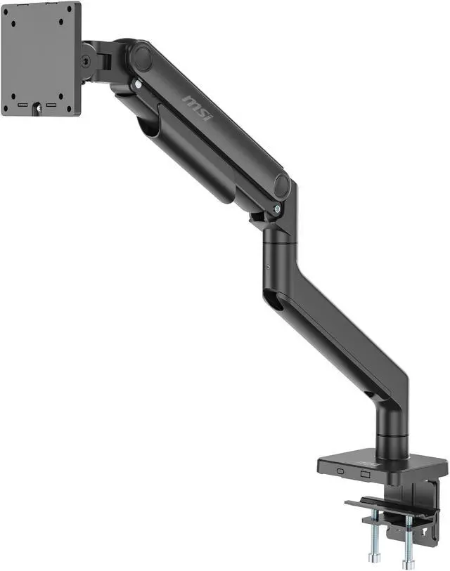 Alt view image 16 of 19 - MSI MAG MT201 - Premium Heavy Duty Single Monitor Stand Arm,  Supports 17-49" Screens and 44 lbs, VESA Compatible, Adjustable Spring Assisted Mount, Clamp & Grommet, Quick Release Plate - Black