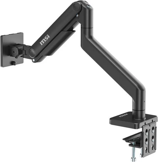 Alt view image 17 of 19 - MSI MAG MT201 - Premium Heavy Duty Single Monitor Stand Arm,  Supports 17-49" Screens and 44 lbs, VESA Compatible, Adjustable Spring Assisted Mount, Clamp & Grommet, Quick Release Plate - Black