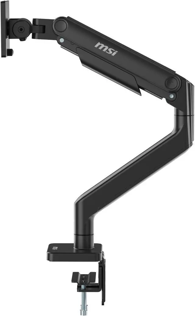 Alt view image 18 of 19 - MSI MAG MT201 - Premium Heavy Duty Single Monitor Stand Arm,  Supports 17-49" Screens and 44 lbs, VESA Compatible, Adjustable Spring Assisted Mount, Clamp & Grommet, Quick Release Plate - Black
