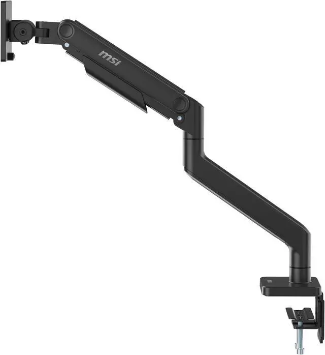 Alt view image 19 of 19 - MSI MAG MT201 - Premium Heavy Duty Single Monitor Stand Arm,  Supports 17-49" Screens and 44 lbs, VESA Compatible, Adjustable Spring Assisted Mount, Clamp & Grommet, Quick Release Plate - Black