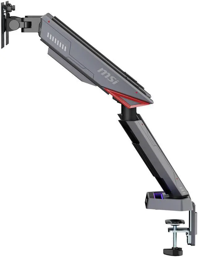 Alt view image 15 of 18 - MSI MPG MT161DR - Premium RGB Dual Monitor Stand Arms, 17-38" Support, VESA Compatible, Adjustable Spring Assisted Mount, 35.2 lbs per Screen Capacity, Clamp & Grommet, Quick Release Plate - Black