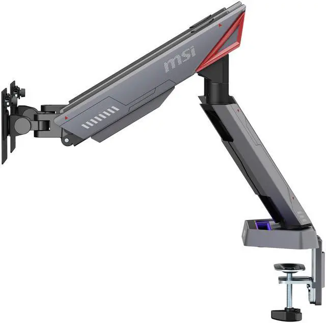 Alt view image 16 of 18 - MSI MPG MT161DR - Premium RGB Dual Monitor Stand Arms, 17-38" Support, VESA Compatible, Adjustable Spring Assisted Mount, 35.2 lbs per Screen Capacity, Clamp & Grommet, Quick Release Plate - Black