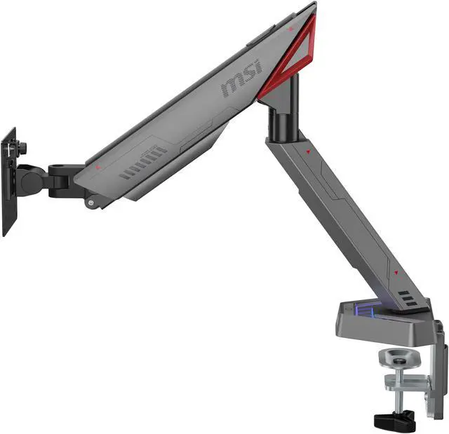 Alt view image 17 of 19 - MSI MPG MT161R - Premium RGB Single Monitor Stand Arm, Supports 17-45" Screens and 35.2 lbs, VESA Compatible, Adjustable Spring Assisted Mount, Clamp & Grommet, Quick Release Plate - Black