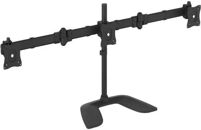 Main image of StarTech ARMBARTRIO2 Triple Monitor Stand - Articulating - Steel - Monitors up to 27"- Vesa Monitor Mount - Computer Monitor Stand - Monitor Arm