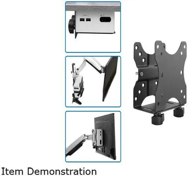 Alt view image 7 of 7 - StarTech ACCSMNT Thin Client Mount - Under Desk Computer Mount - VESA Bracket - Intel NUC or Mac Mini Mount - Under Desk Computer Mount -