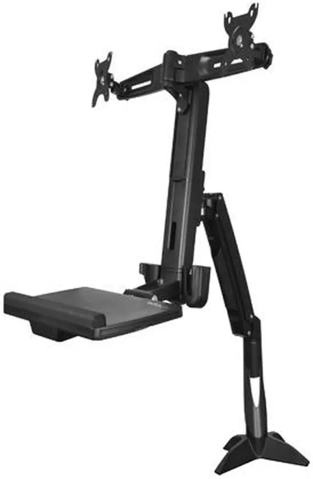 Alt view image 2 of 4 - StarTech ARMSTSCP2 Sit Stand Dual Monitor Arm - For 2 x  24in Monitors - Height Adjustable - VESA Dual Monitor Stand - Sit Stand Workstation