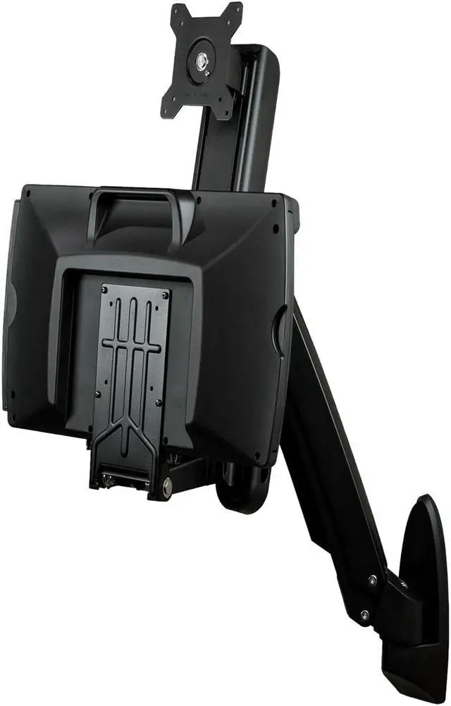 Alt view image 4 of 5 - StarTech WALLSTS1 Wall Mounted Sit Stand Desk - Single Monitor - Adjustable Standing Desk Converter - Height Adjustable Desk - Desk Riser