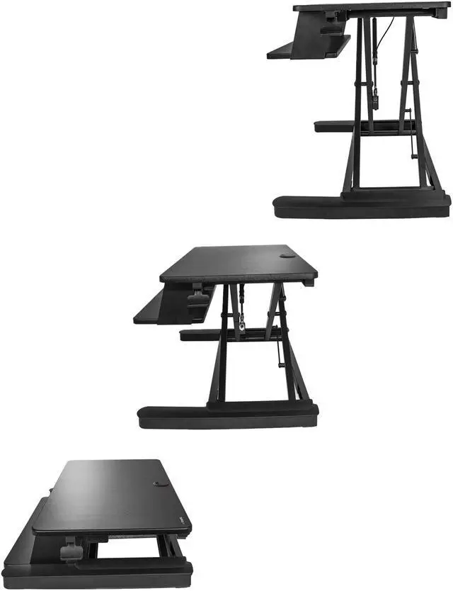 Alt view image 2 of 5 - StarTech.com ARMSTSLG Sit Stand Desk Converter - For two Monitors up to 24" or One 30" Monitor - 35" Work Surface - Stand Up Desk - Sit to Stand Desk