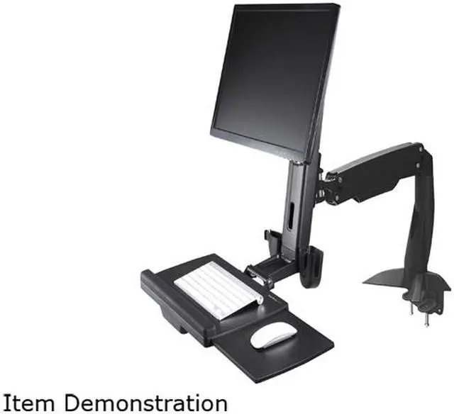 Alt view image 3 of 3 - StarTech ARMSTSCP1 Sit Stand Monitor Arm - Up to 24in Monitors - Height Adjustable - VESA Mount - Monitor Stand - Sit Stand Workstation